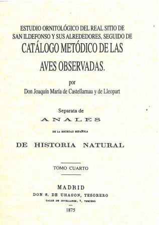 Catálogo metódico de las aves observadas