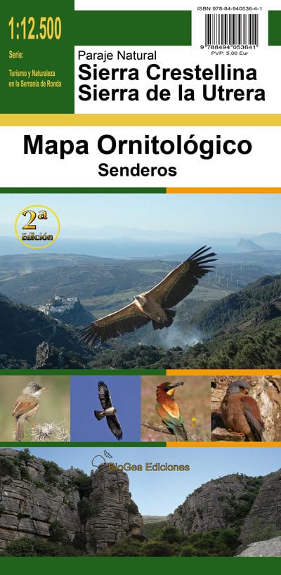 Mapa Ornitológico. Paraje Natural Sierra Crestellina y Sierra de la Utrera